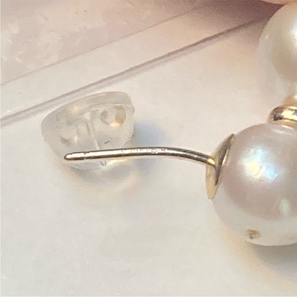 14ct.Gold Freshwater Pearl Earrings - Picture 6 of 17